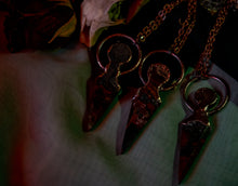 Load image into Gallery viewer, Brecciated Jasper Electroformed Dagger Pendants