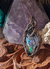 Load image into Gallery viewer, Ammolite Copper Wire Wrap