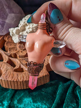 Load image into Gallery viewer, "Flesh + Faith" Barbie Pink Aura Copper Wire Wrap