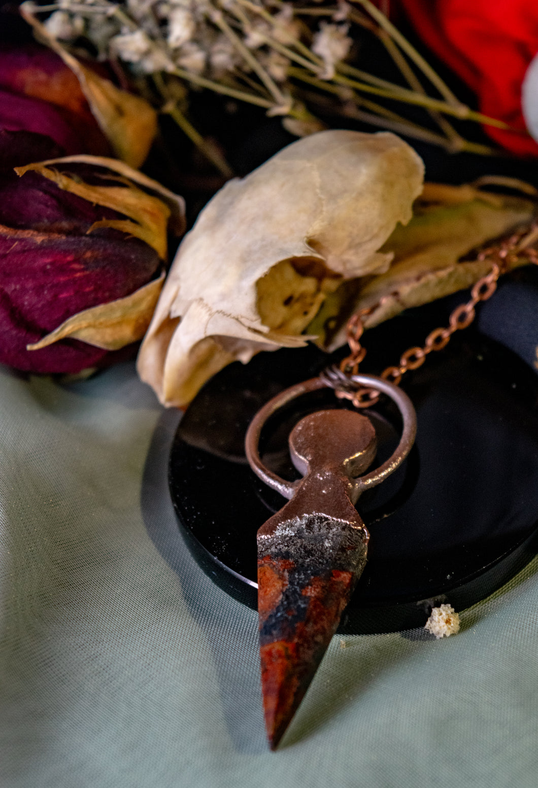 Brecciated Jasper Electroformed Dagger Pendants