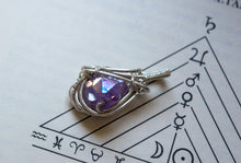 Load image into Gallery viewer, Amethyst Aura Cluster Silver Wire Wrap
