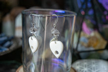 Load image into Gallery viewer, Planchette Bones with Herkimer Diamond Earrings
