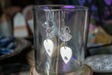 Load image into Gallery viewer, Planchette Bones with Herkimer Diamond Earrings
