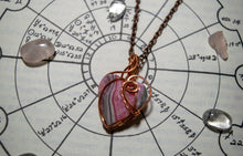 Load image into Gallery viewer, Rhodochrosite Heart Copper Wire Wrap
