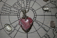 Load image into Gallery viewer, Rhodochrosite Heart Sterling Silver Wire Wrap
