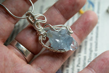 Load image into Gallery viewer, Celestite Sterling Silver Wire Wrap

