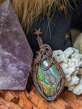 Load image into Gallery viewer, Ammolite Copper Wire Wrap
