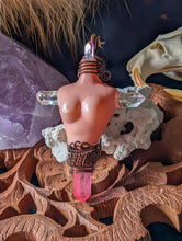 Load image into Gallery viewer, &quot;Flesh + Faith&quot; Barbie Pink Aura Copper Wire Wrap
