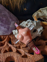 Load image into Gallery viewer, &quot;Flesh + Faith&quot; Barbie Pink Aura Copper Wire Wrap
