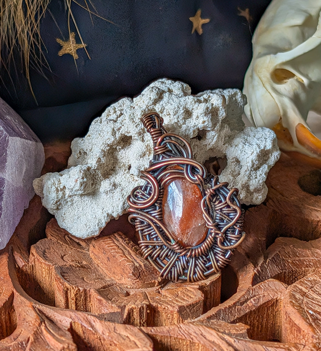 Sunstone Copper Wire Wrap