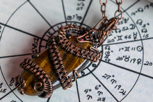 Load image into Gallery viewer, Golden Tigers eye Snake Wire Wrap
