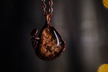Load image into Gallery viewer, Lodolite Mushrooms Copper Electrforomed Pendant
