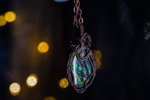 Load image into Gallery viewer, Ammolite Copper Wire Wrap
