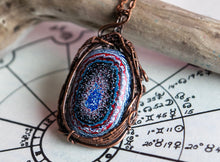 Load image into Gallery viewer, Fordite Oxidized Copper Wire Wrap
