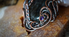 Load image into Gallery viewer, Labradorite w/ amethyst oxidixed Wire Wrap
