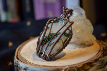 Load image into Gallery viewer, Moss agate Copper Wire Wrap
